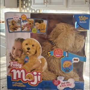 the Lovable Labradoodle Interactive Plush Dog Toy - Brown